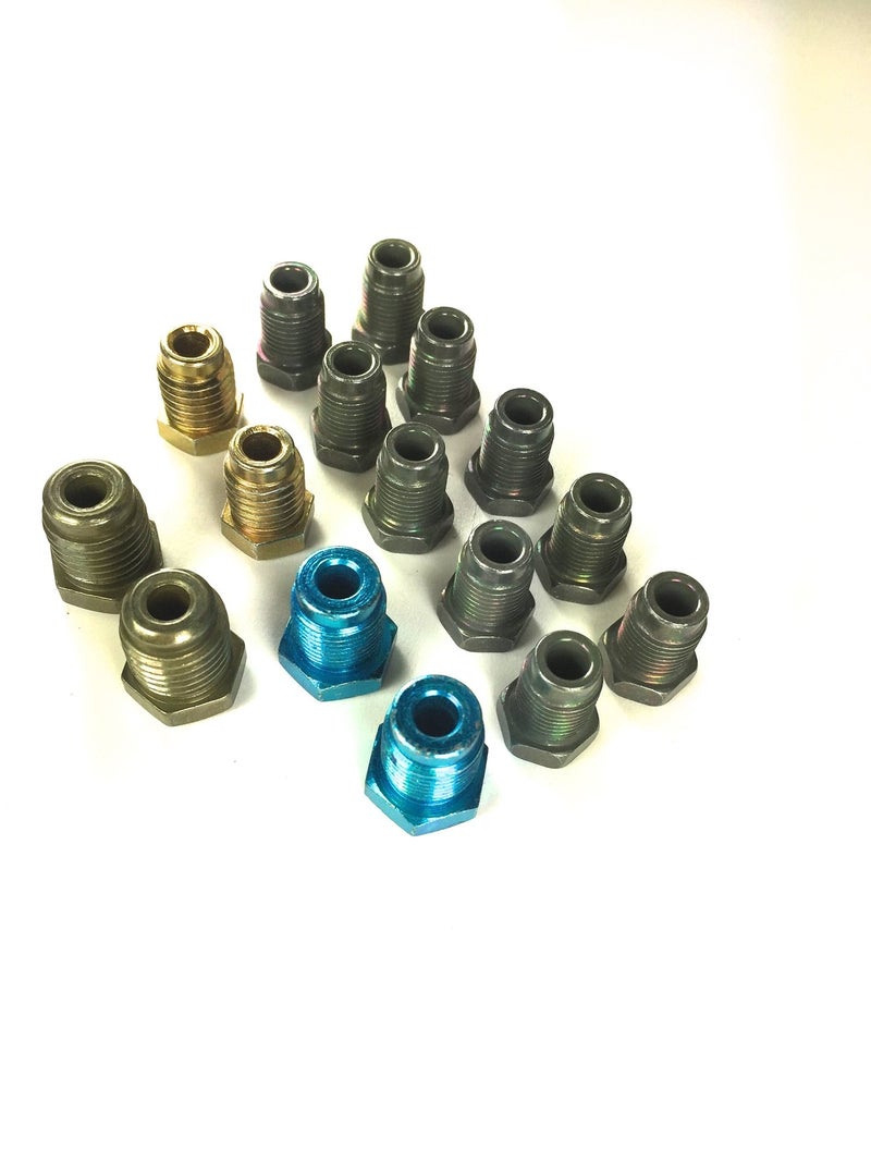 The Stop Shop Metric Brake Line Fitting Kit for 3/16"" Tube. (ISO/Bubble Flare)